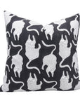 Block print Pillow cover for sofa, couch or bed- Thick Cotton White - MUSHAK - Fabdivine