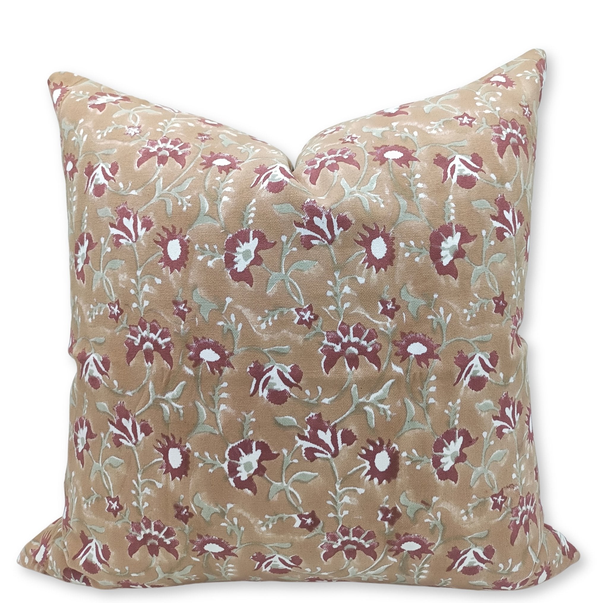 Block print Thick Cotton White throw pillow cover - NAAYAB - Fabdivine