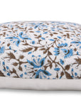 Square/Lumber block print pillow cover- off white linen- NEERA BEL - Fabdivine