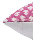 PINKCITY JAAL | Pink-White Pillow Cover - Fabdivine