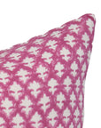 PINKCITY JAAL | Pink-White Pillow Cover - Fabdivine