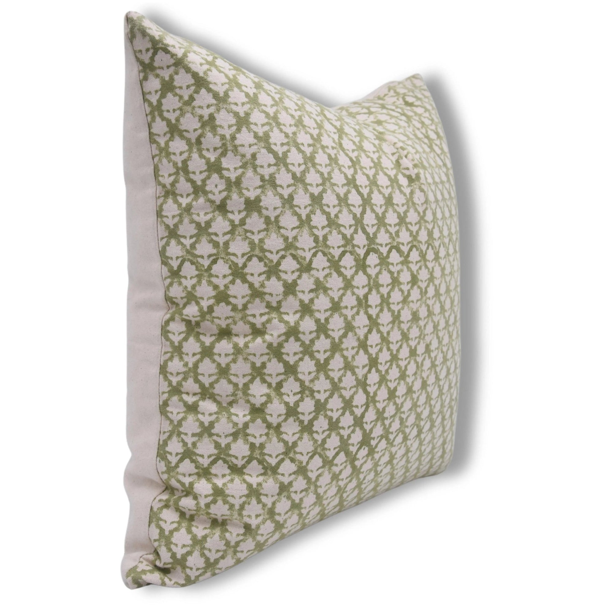 Green &amp; Beige Pillow Cover | PINKCITY JAAL - Fabdivine