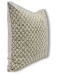 Green & Beige Pillow Cover | PINKCITY JAAL - Fabdivine