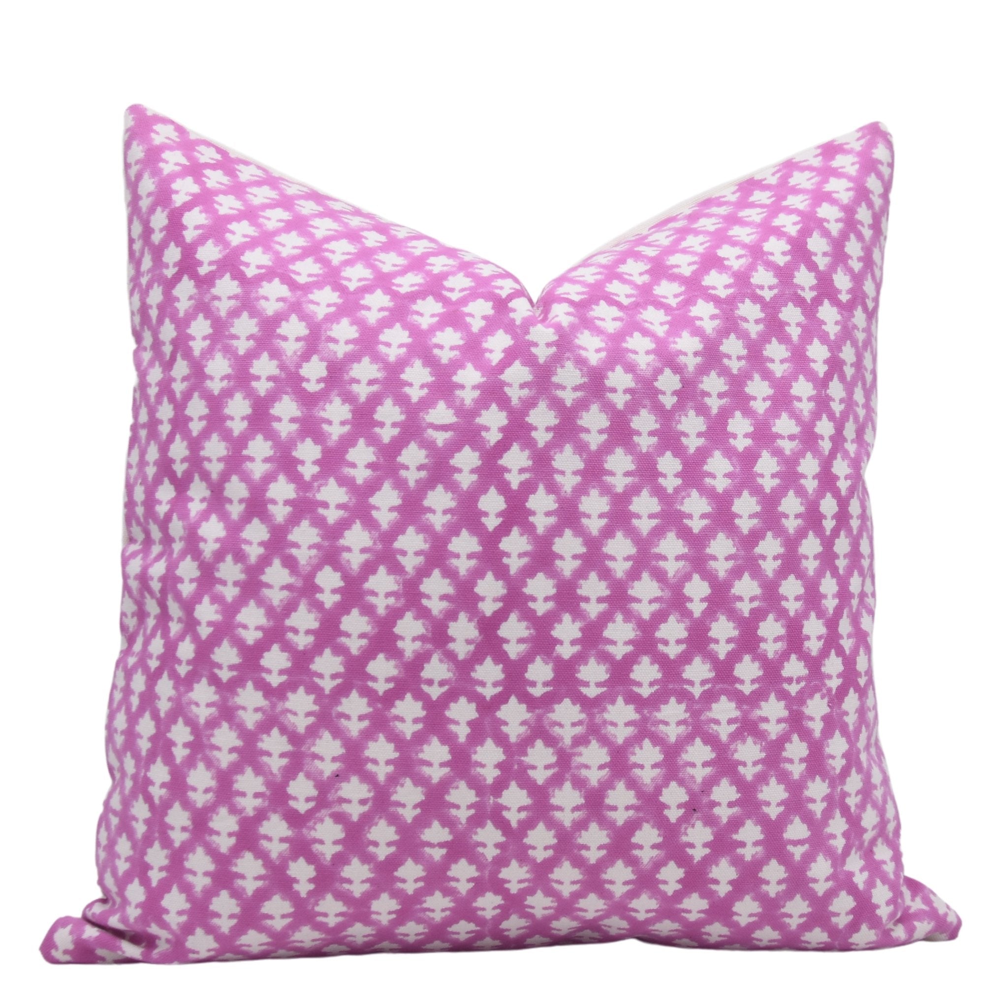 PINKCITY JAAL Cotton Pillow Cover in Pink and White - Fabdivine