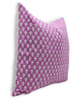 PINKCITY JAAL Cotton Pillow Cover in Pink and White - Fabdivine