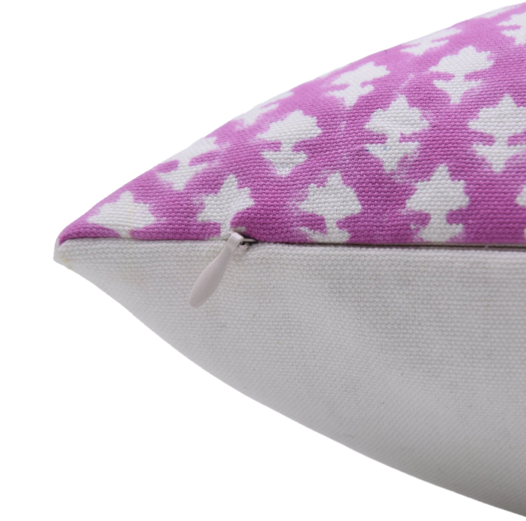 PINKCITY JAAL Cotton Pillow Cover in Pink and White - Fabdivine