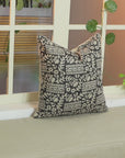 Handmade Black Pure Linen Pillow Cover - Mumtaj