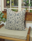 Block Printed Linen Pillow Cover - Jarul