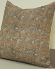 Block Print Pillow Cover For Sofa Couch Or Bed - Pure Linen - Nayaab