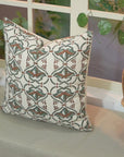 Designer Throw Pillow Cover - Hand Block Print On Thick Cotton - Hridyavan