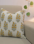 Designer Hand Block Printed Duck Canvas Cotton Cover Pillows - Hajara Collection