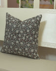 Throw Pillow Cover Designer Collection Of Hand Block Print Pure Linen - Amritvela