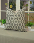 Square/Lumber Block Printed Pillow Cover - Pure Linen - Surajmukhi