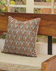 Hand Block Printed Home Decor Thick Linen Cushion Cover - Mayur