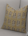 Block Print Thick Linen Throw Pillow Cover - Inderdhanush