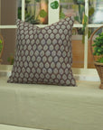 Square/Lumber Block Printed Pillow Cover - Thick Cotton - Sangmarmar Jaal