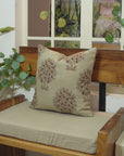 Block Print Pillow Cover For Sofa Couch Or Bed - Thick Linen - Anar