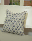 Pure Linen Block Printed Designer Boho Pillow/Cushion Cover - Ganda Pushp