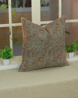 Block Print Pillow Cover For Sofa Couch Or Bed - Thick Linen - Kundanvan