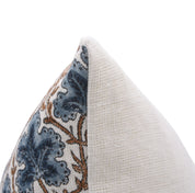 Block print Pillow cover for sofa, couch or bed- off white linen- PUSHP SAMHITA - Fabdivine