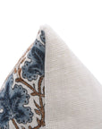 Block print Pillow cover for sofa, couch or bed- off white linen- PUSHP SAMHITA - Fabdivine