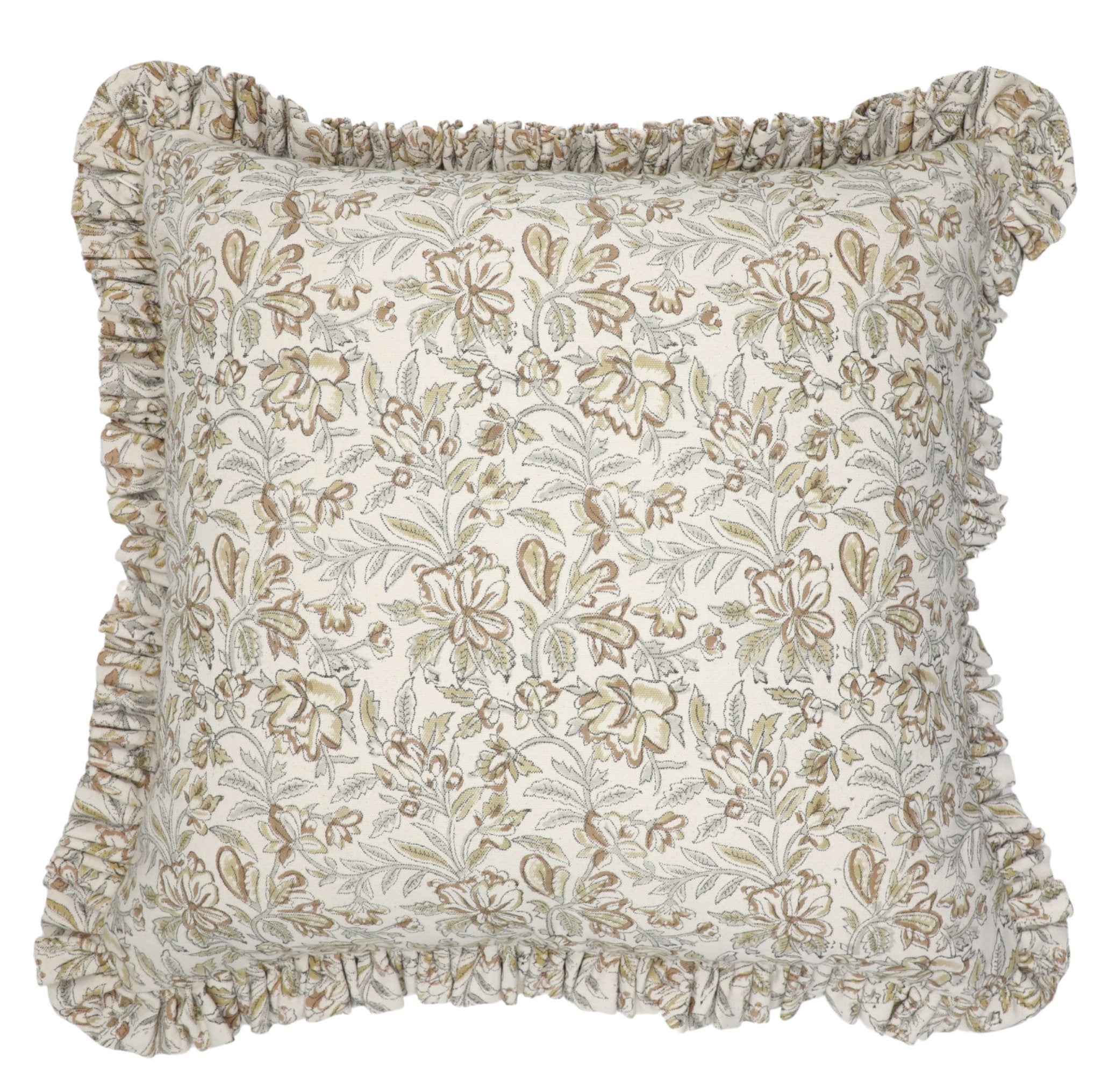 QUDRAT - Ruffle Pillow Cover - FABDIVINE LLC