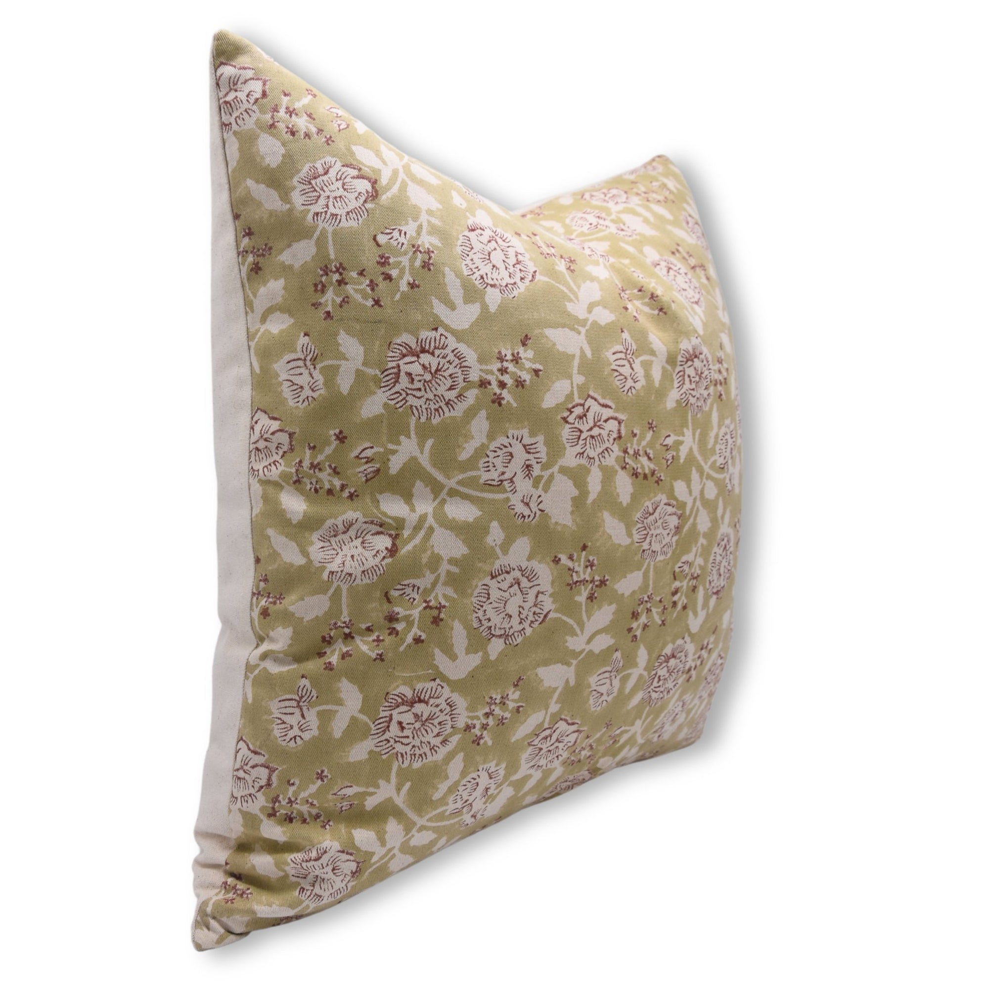 Square/Lumber block print pillow cover- thick cotton- RAMESHWARAM - Fabdivine