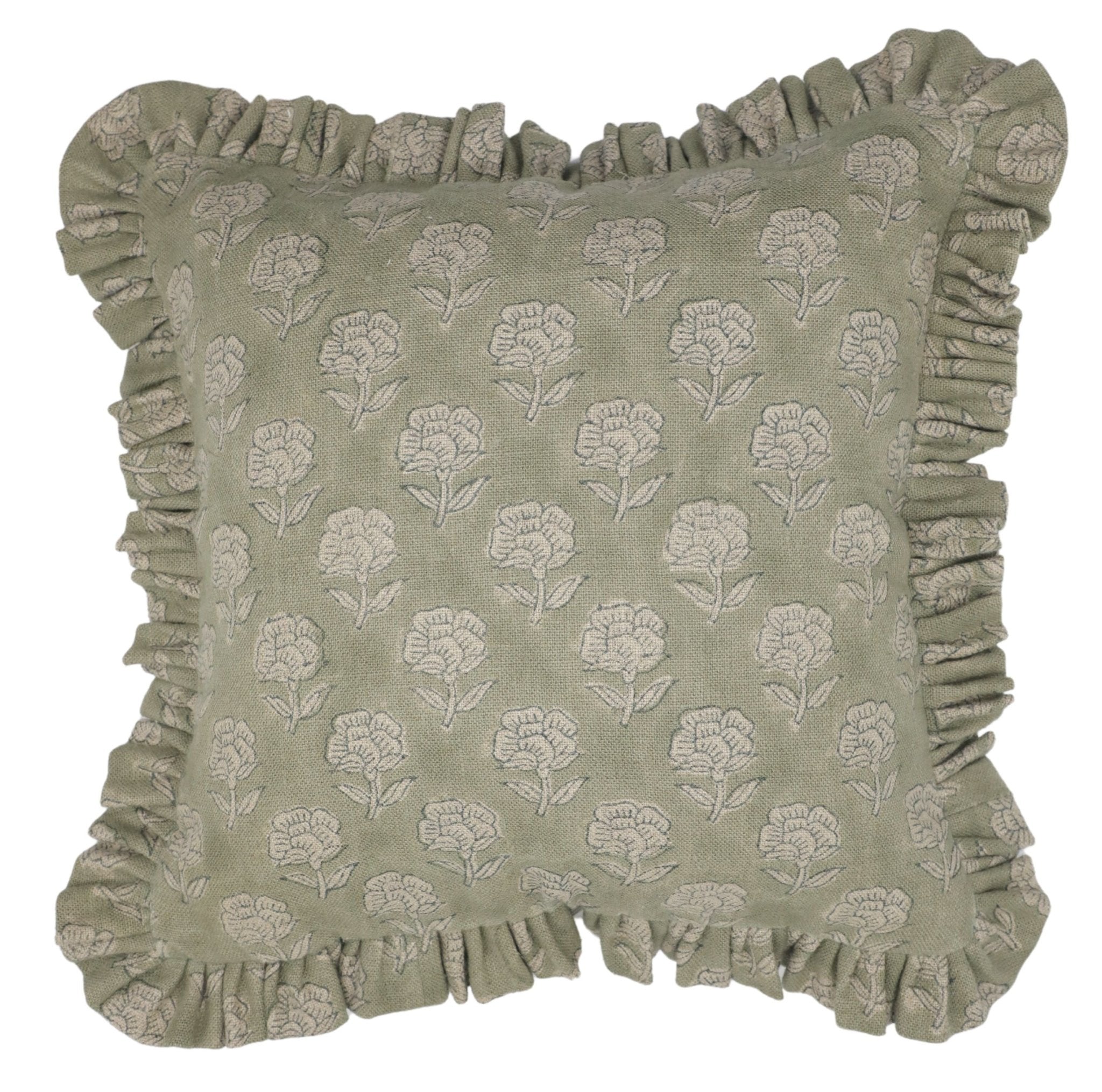 ROHINI - Ruffle Pillow Cover - Fabdivine