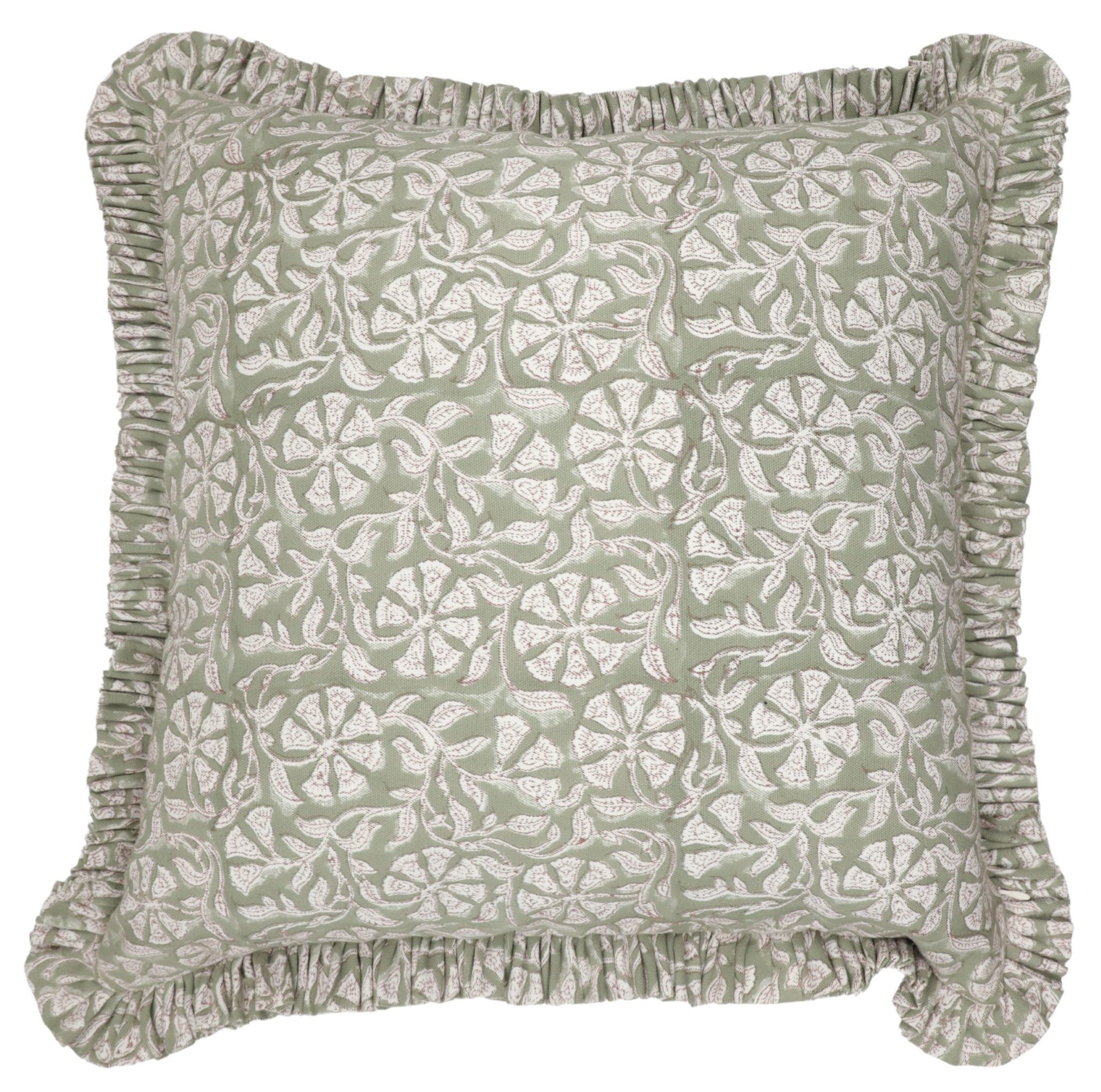 RUDRAKSHA - Ruffle Pillow Cover - FABDIVINE LLC