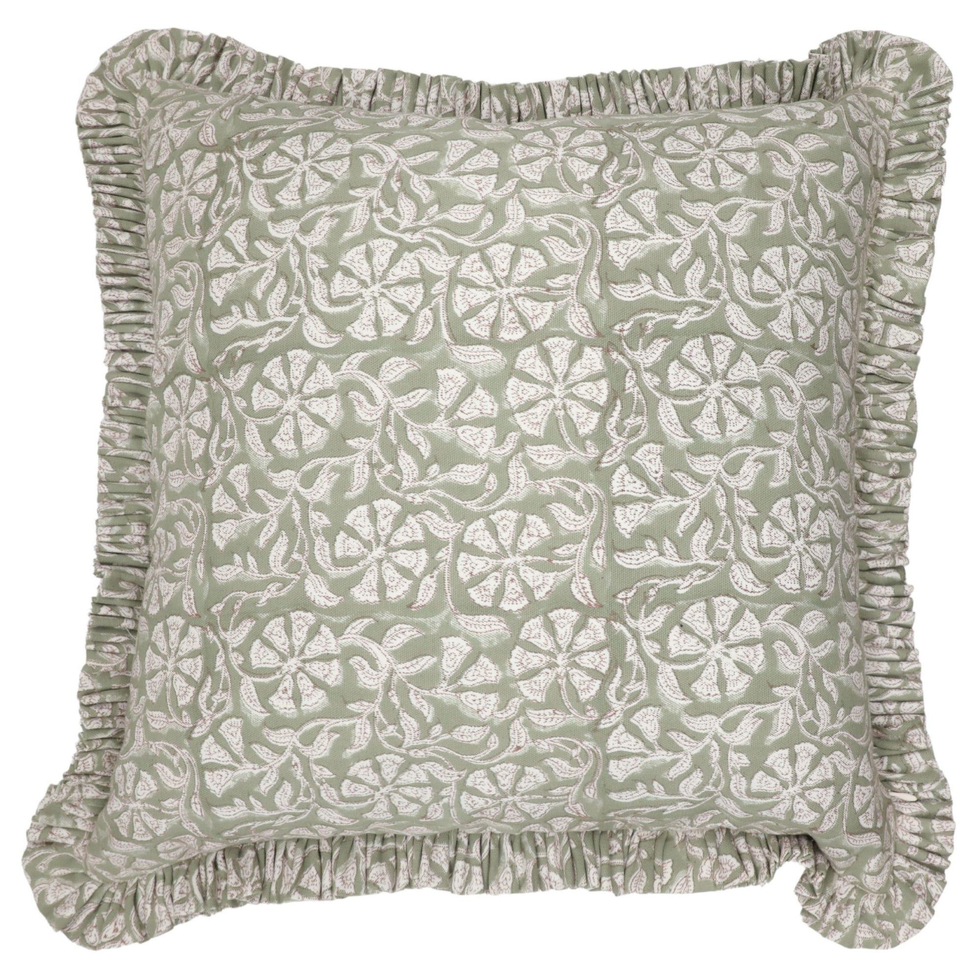 RUDRAKSHA - Ruffle Pillow Cover - Fabdivine