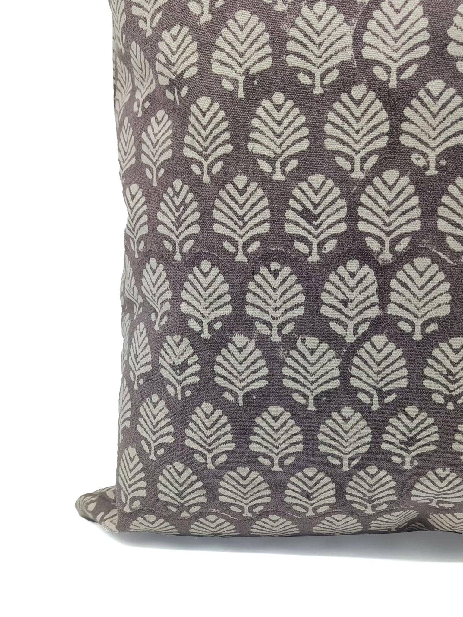 Square/Lumber block print pillow cover- thick cotton- SANGMARMAR JAAL - Fabdivine