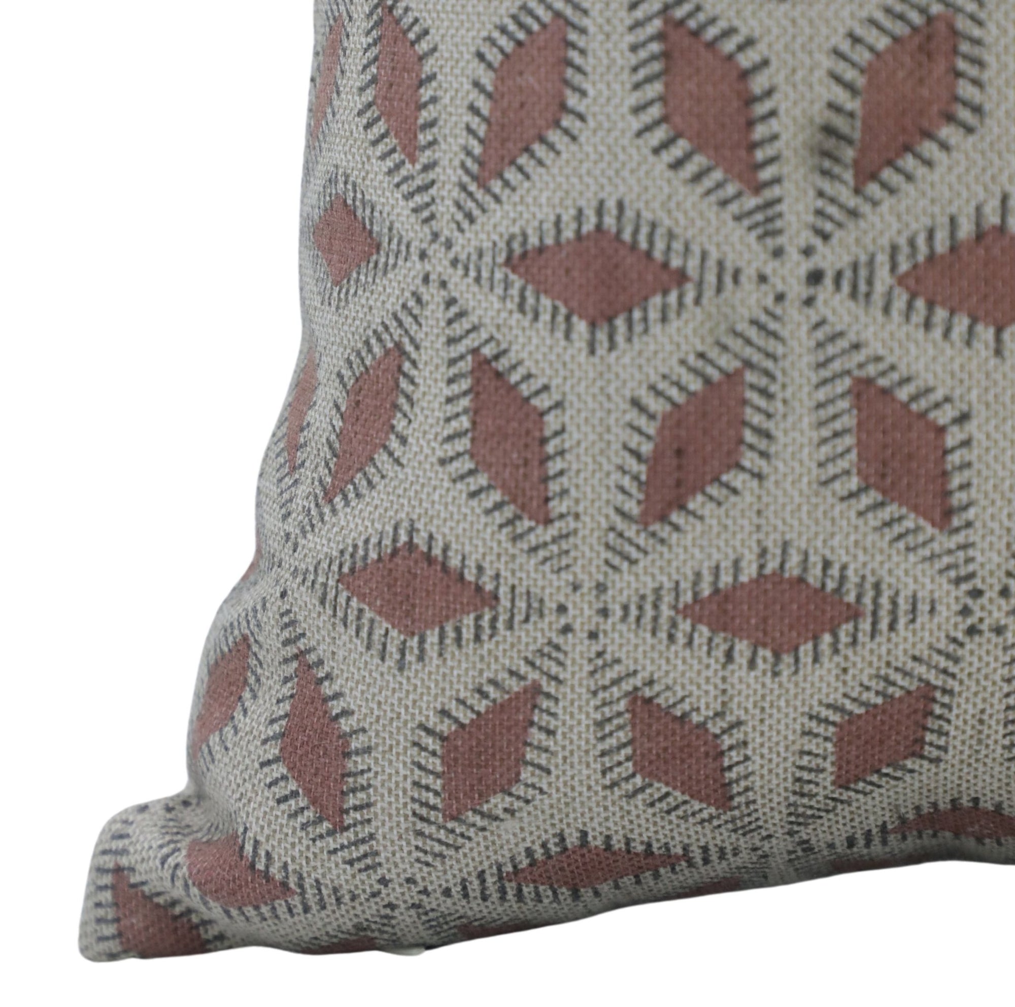 Block print Pillow cover for sofa, couch or bed- Linen Blend- SHATKON - Fabdivine