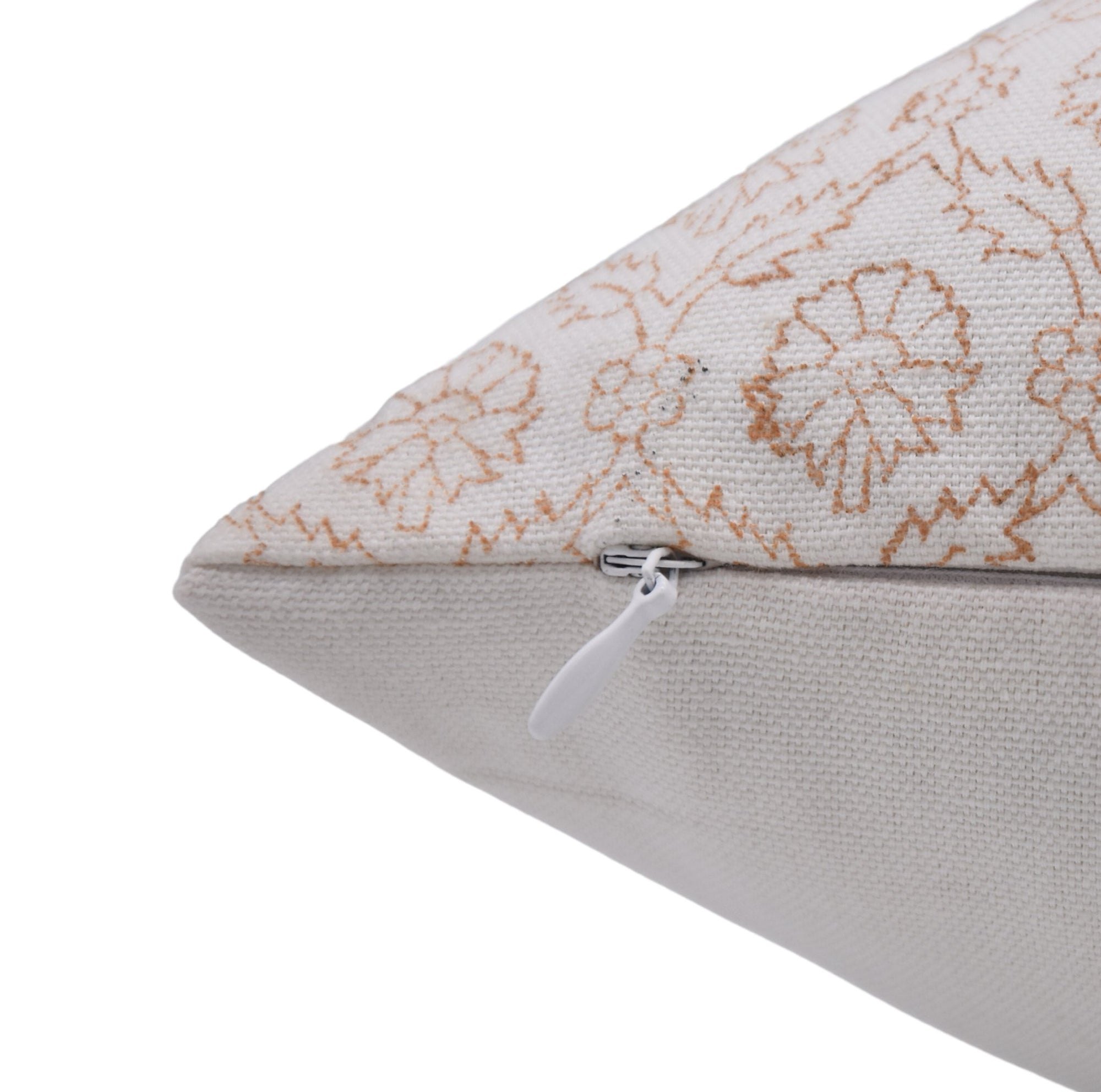 Hand Block Print Thick Cotton White designer pillow cover- SHEHNAAZ - Fabdivine