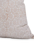 Hand Block Print Thick Cotton White designer pillow cover- SHEHNAAZ - Fabdivine