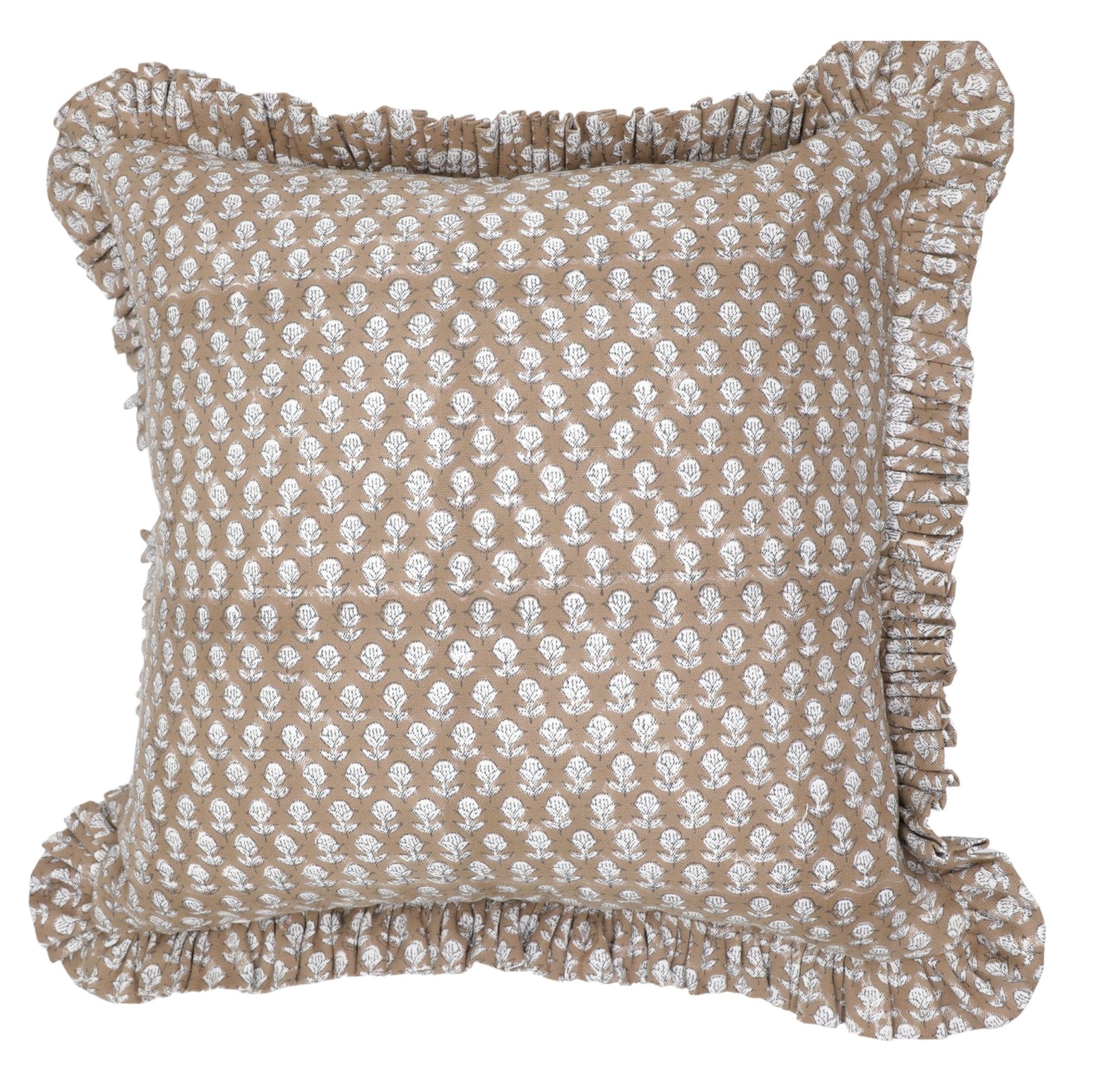 TARANGINI - Ruffle Pillow Cover - FABDIVINE LLC