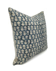 TULSI BUTI Block Print Cotton Throw Pillow Cover - Fabdivine