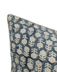 TULSI BUTI Block Print Cotton Throw Pillow Cover - Fabdivine