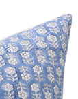 Hand Block Print Thick Cotton White Pillow Cover - TULSI BUTI - Fabdivine