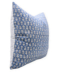 Hand Block Print Thick Cotton White Pillow Cover - TULSI BUTI - Fabdivine