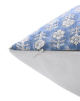 Hand Block Print Thick Cotton White Pillow Cover - TULSI BUTI - Fabdivine