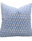 Hand Block Print Thick Cotton White Pillow Cover - TULSI BUTI - Fabdivine