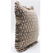 TULSI BUTI - Ruffle Pillow Cover - Fabdivine