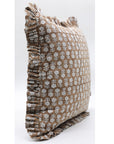 TULSI BUTI - Ruffle Pillow Cover - Fabdivine