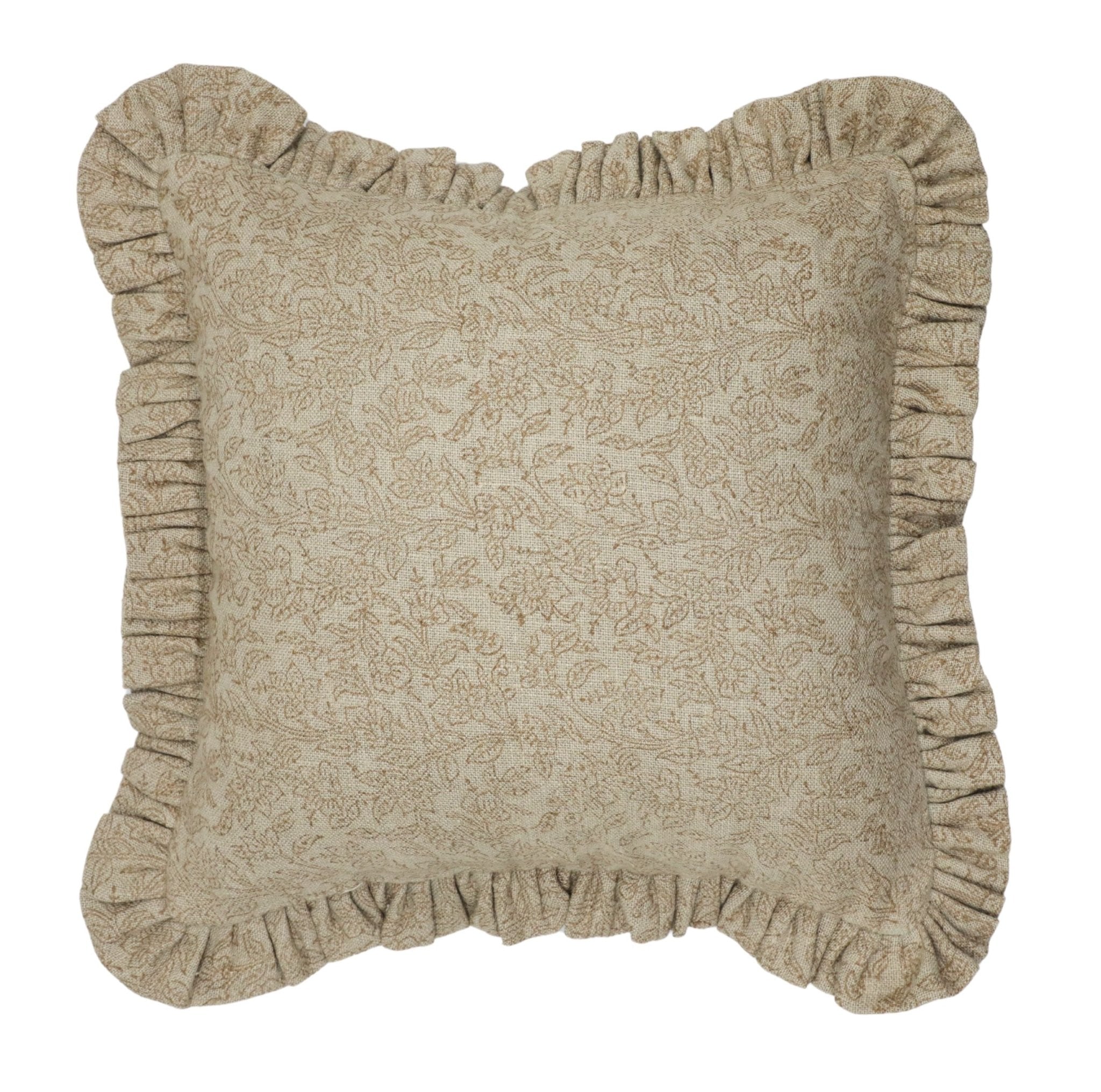 VISHV JAAL - Ruffle Pillow Cover - Fabdivine