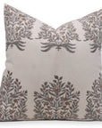 Designer Hand Block Print Thick Cotton Throw Pillow Cover - VRINDAVAN - Fabdivine